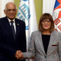 11 October 2019 National Assembly Speaker Maja Gojkovic and the Speaker of Parliament of the Arab Republic of Egypt Ali Abdel Aal 